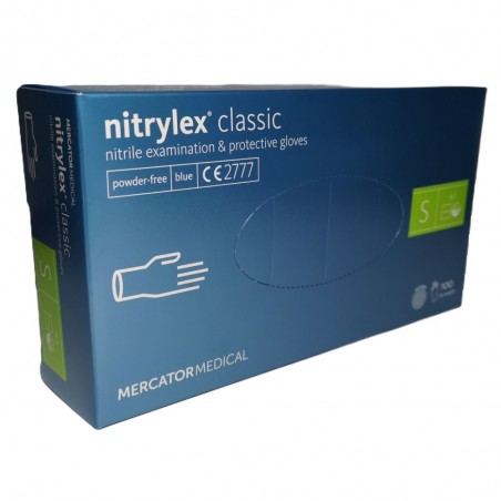 Rękawiczki nitrylowe MERCATOR® Nitrylex Classic S 100 sztuk