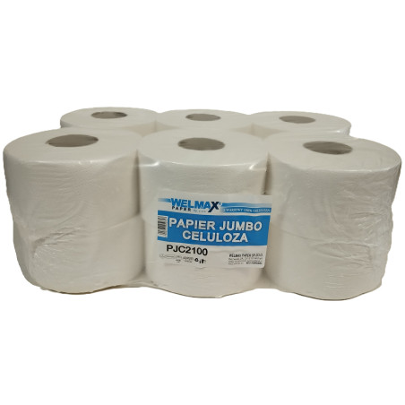 Papier toaletowy Jumbo biały 2 warstwowy celuloza
