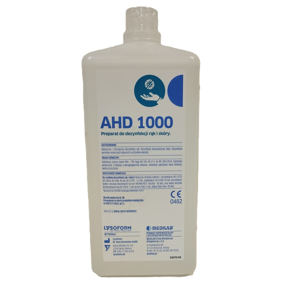 AHD 1000 1l Dezynfekcja rąk i skóry