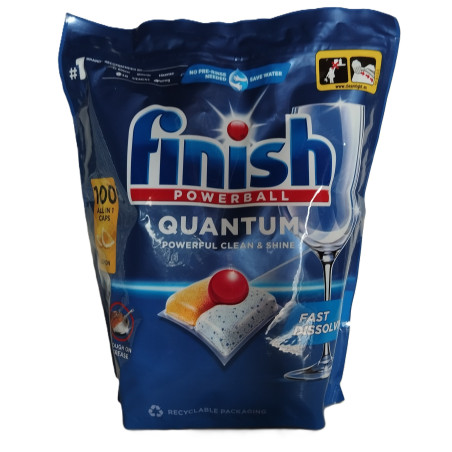 Finish Quantum Lemon 100 - Kapsułki do zmywarki