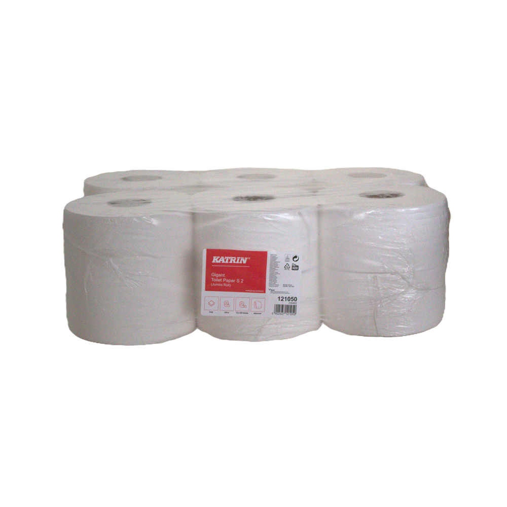 Papier toaletowy jumbo Katrin 121050 S 130 m biały 2 warstwowy