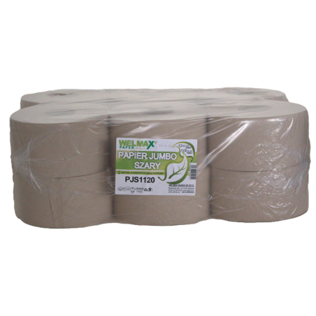 Papier toaletowy Jumbo szary 1 warstwowy