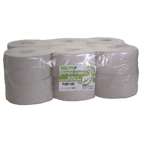 Papier toaletowy Jumbo biały 1 warstwowy