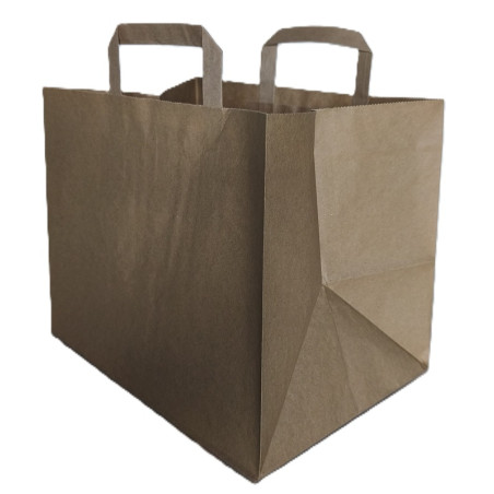 Torba papierowa brązowa 320/250/220 z płaskim uchwytem