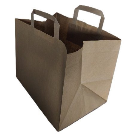 Torba papierowa brązowa 320/250/220 z płaskim uchwytem