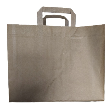 Torba papierowa brązowa 320/250/220 z płaskim uchwytem