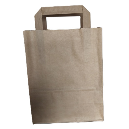 Torba papierowa brązowa 180/80/235 z płaskim uchwytem