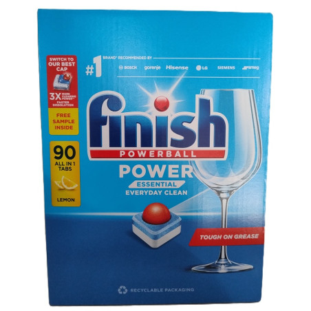 Finish Power Essential Lemon 90 - Kapsułki do zmywarki